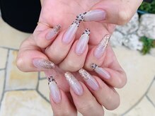 ダブルネイル(Double Nail)/【ほり】DC37レオパードフレンチ