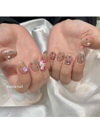 宝石ネイル