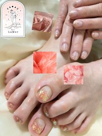 フット&ハンド＊ラメグラデ