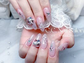 結婚式ネイル￥17980/3時間程
