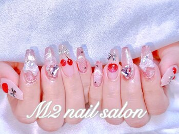 エムズ ネイルサロン(M2)/マグネットショートケーキネイル