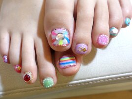 フット カラフル ハート パール