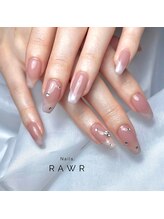 ネイルズロアー(Nails.RAWR)/クロスフレンチネイル