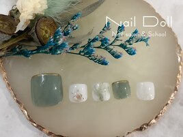 フット　大人グリーンニュアンス