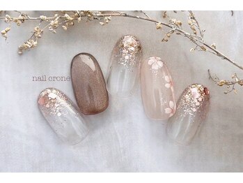 バブル シュガー バイ ネイルクローネ(bublle sugar by.nail crone)/キラキラ桜ネイル