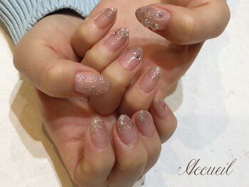 アクイユ 銀座店(ACCUEIL)/きらきらリボンネイル