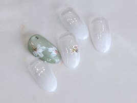 マグフラワー☆グリーンフレンチ