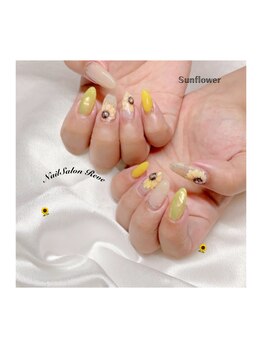ネイルサロン レーヴ(Reve)/ひまわりネイル