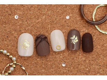 ネイルサロンプリッシュ 横浜店(prish)/2月号 6000円 チョコがけアート