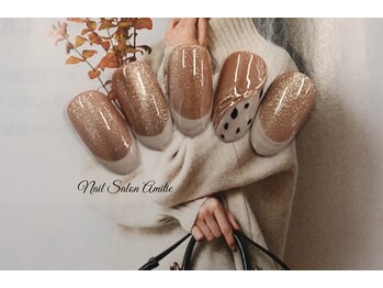 ネイルサロン アミティエ(Nail Salon Amitie)/スキニーフレンチ×ダルメシアン