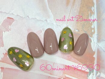 ネイルアート ジマー/60minart コース¥6990