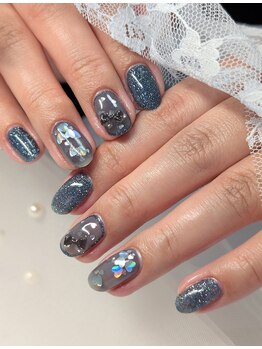 ハートとブルーデザイン