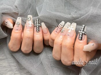 アネラネイル(anela nail)の写真/【写真：長さ出し+フリープラス】チップ/ジェル/アクリルご用意◎ご要望に沿った方法をご提案いたします！