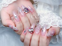 シーシーネイルサロン 池袋(C.C.Nail salon)/長さ出し手描きアート