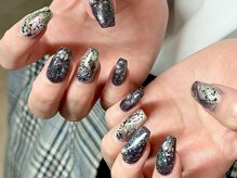 ヌル ネイル 堀江(NURU NAIL HORIE)/鉱石秋冬ニュアンスネイル☆