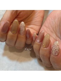 大人かわいいツイードデザイン