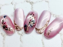 チェリーズネイル(Cherrys Nail)/春 マグネット 押し花ネイル