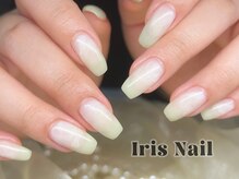 緑夏ニュアンスネイルデザイン