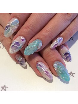 ネイルサロン ステラ(Nail Salon STELLA)/【ジェル】人魚の鱗NAILアレンジ