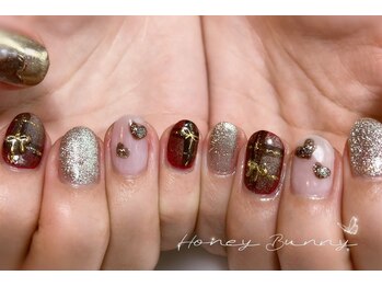 バレンタインネイル