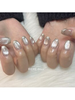 リッシュ ドゥ(RICHE deux)/うるうるマグ×ラメフレンチ