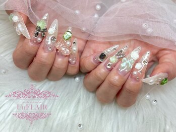 アンフレア(UnFLAIR)の写真/自爪の弱い方やイベント事にも◎こだわり技術でモチが違う!シンプルスカルプ¥12000/やり放題スカルプ¥19000