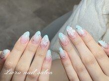 グラデーション、夏、お花
