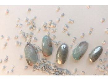 ネイルスミス(Nailsmith)/ミントターコイズ大理石ミラー
