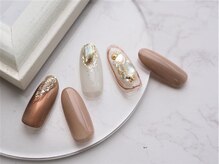 ネイル スパ ココプラス(Nail spa Cocoplus)/ニュアンス×ブラウンネイル