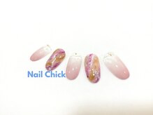 ネイルチックコウベ 銀天街店(Nail Chick kobe)/夏ピンクマーブルネイル
