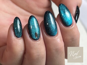 ネイルセッション(nail session)/人気です☆黒×マグネット