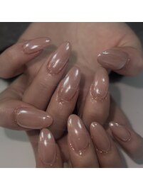 艶々ミラーネイル