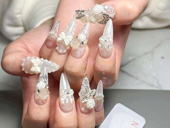 キヒ 秋葉原店(Kihi)/モテネイル/レース/薔薇ネイル