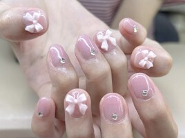デコリボンストーンネイル