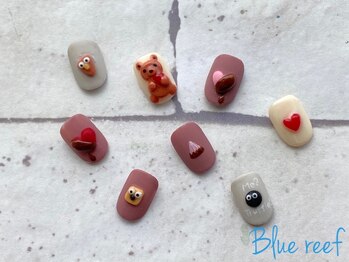 ネイルアンドまつげエクステ ブルーリーフ 四谷三丁目店(Blue Reef)/バレンタインネイル
