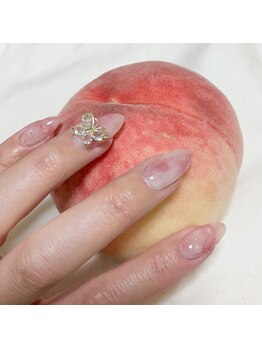 アリュール アンド エテルノ 宇都宮本店(Allure & ETERNO)/じゅわっと桃ネイル