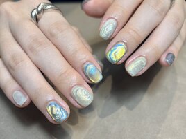 水波ネイル|持ち込みデザインA