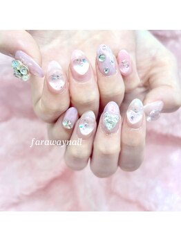ファラウェイネイル(Faraway nail)/水色ネイル☆