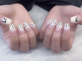 ドット×レースデザイン♪