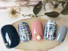 ブレス 天童店(BLESS)/秋のツイードネイル