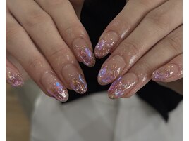 ピンクストーンネイル