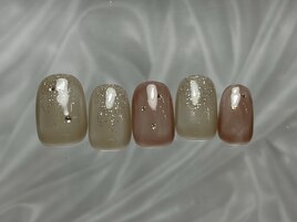 シンプル星ネイル　¥6500