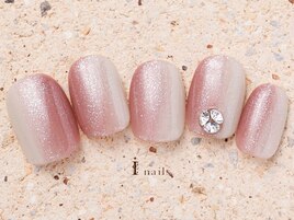 桃グラデvカットネイル8480円