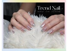 トレンドネイルスタジオ(Trend Nail Studio)/マグネット + ガラスフレンチ