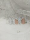 ミラーアートニュアンスネイル
