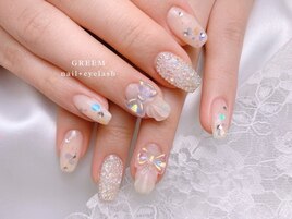 リボンサマーネイル