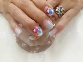 朝顔ネイル☆お持ち込み