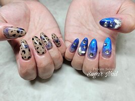 蝶々アシメネイル