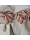 バレンタインネイル