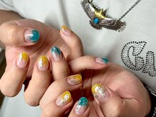 ヌル ネイル 堀江(NURU NAIL HORIE)/秋色ニュアンスクリアネイル☆